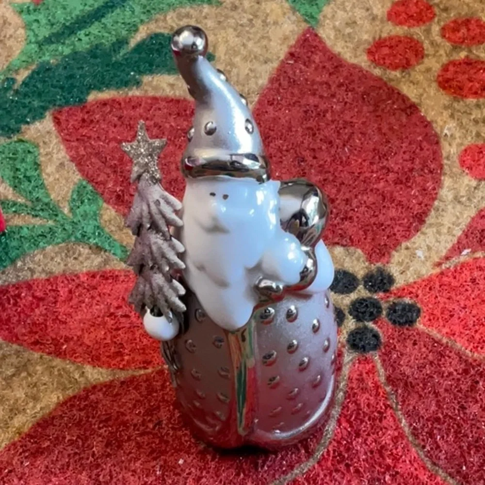 Pier 1 Red Santa Ornament